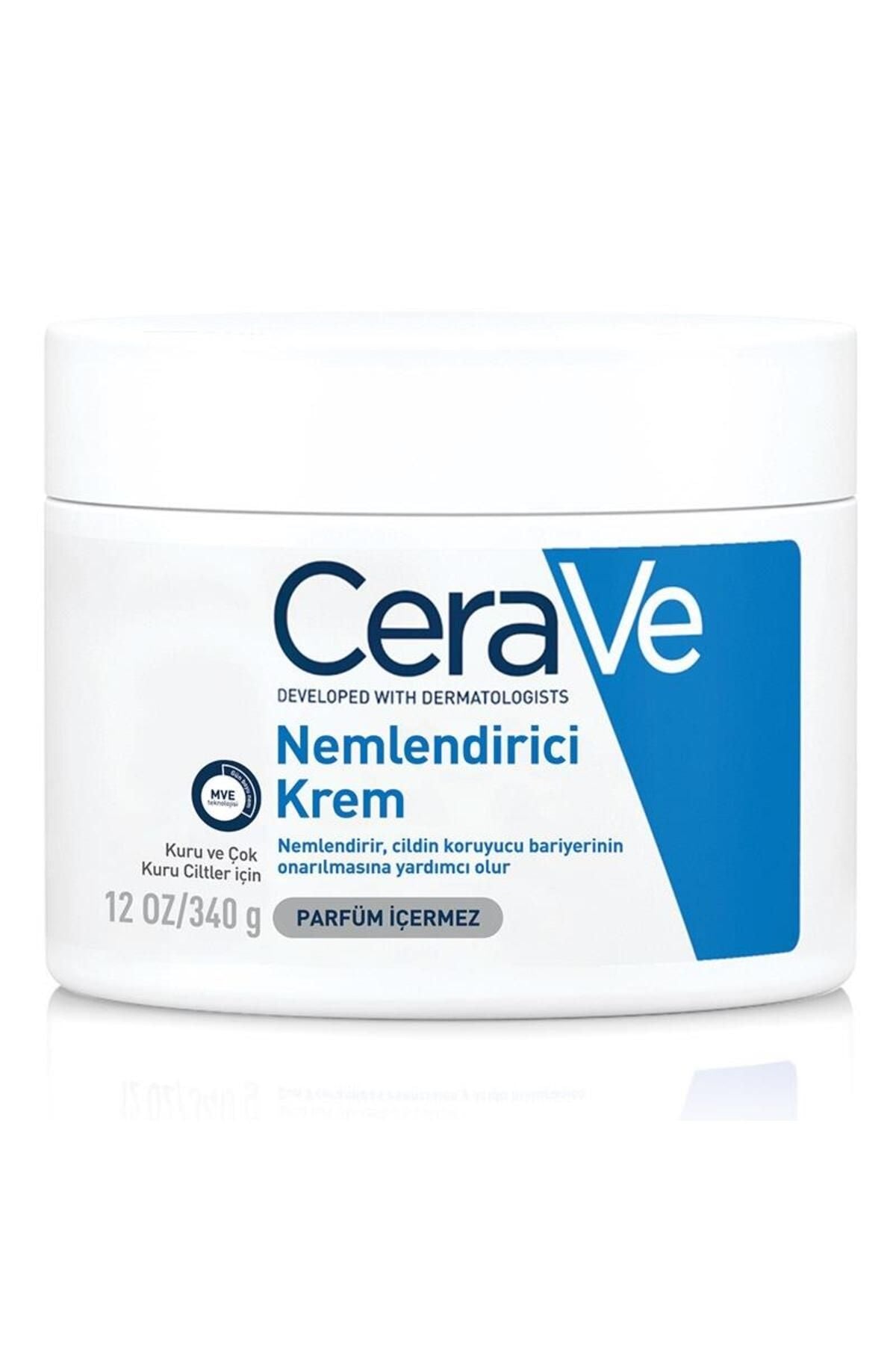 CeraVe Nemlendirici Yüz Ve Vücut Kremi-Kuru Ciltler İçin Seramid Ve Hyalüronik Asit İçerikli 340gr