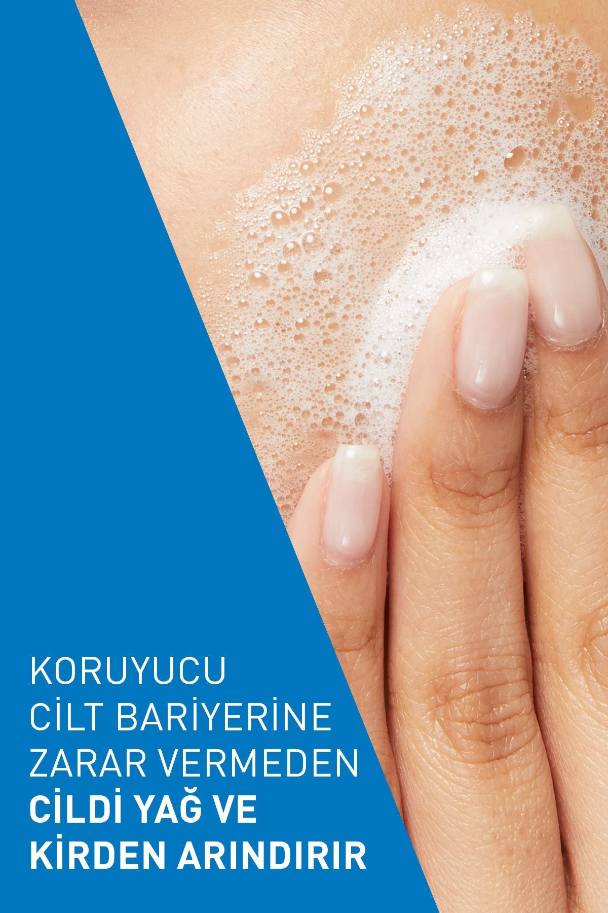 CeraVe Köpüren Temizleyici 473 ml – Normalden Yağlıya Dönük Ciltler İçin Nazik ve Etkili Yüz Temizleme Jeli