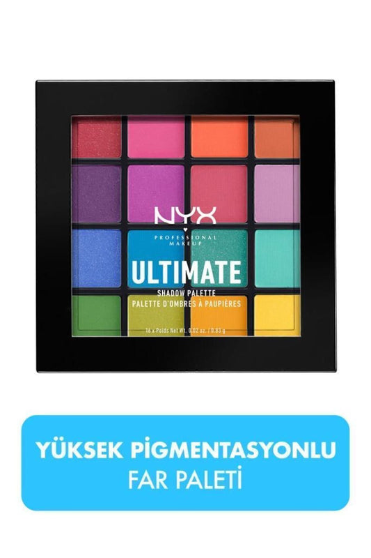 NYX Professional Makeup Ultimate Shadow Palette Brights – Canlı Göz Farı Paleti
